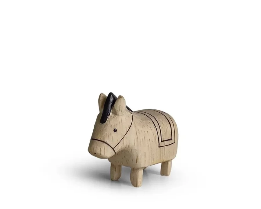 Miya Company Handcrafted Wooden Horse Zodiac Animal Figurine - T-Lab Collection