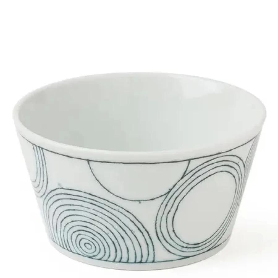 Miya Company Ito Tsumugi 5.25 Inch Ceramic Dipping Bowl - Handcrafted Japanese Soup Bowl for Ramen, Noodles & Sushi