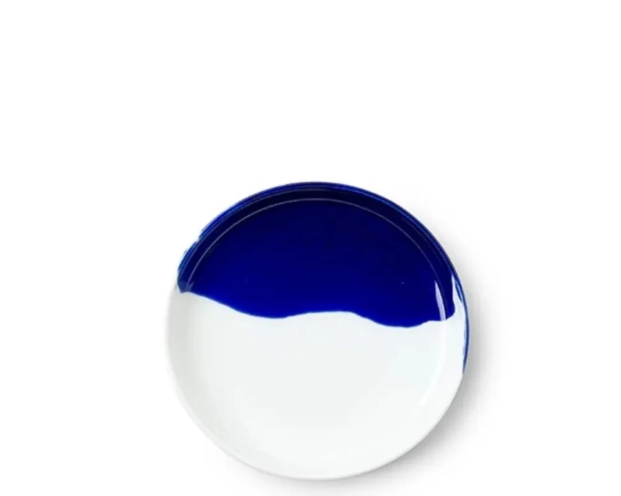 Miya Company Blue Splash Ceramic 4.75 Inch Decorative Plate