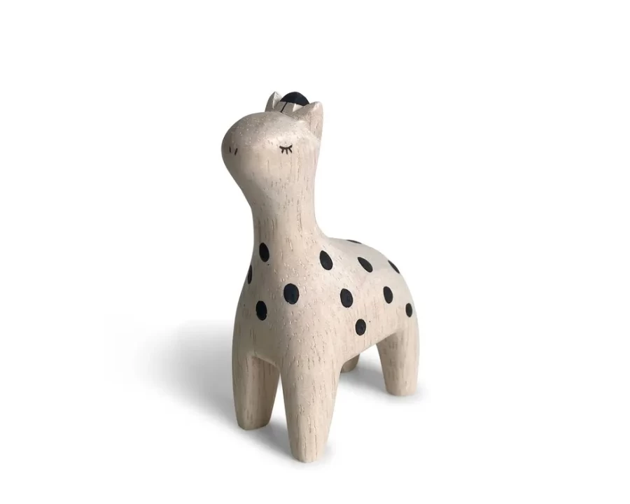 Miya Company Wooden Giraffe Animal Toy - Handcrafted T-Lab Collection for Kids