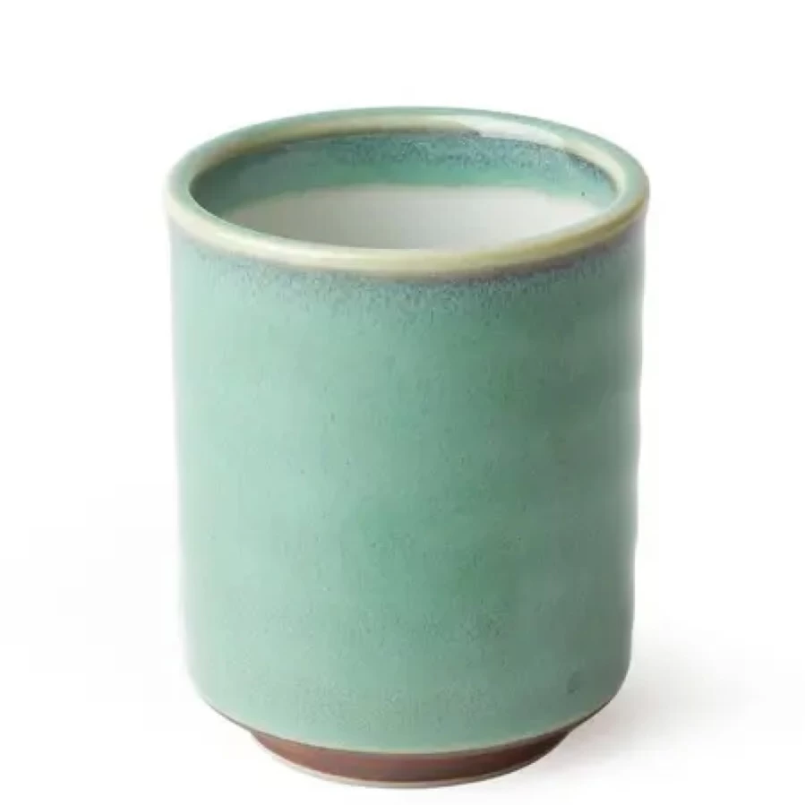 "Eco-Friendly Green Teacup by Miya Company – Handcrafted Ceramic Cup for Tea Lovers"