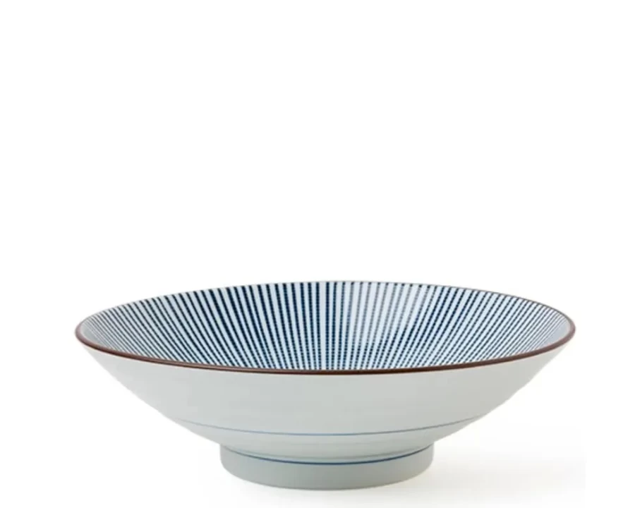 Miya Company Sendan Tokusa 9.75-Inch Traditional Japanese Handcrafted Ceramic Bowl