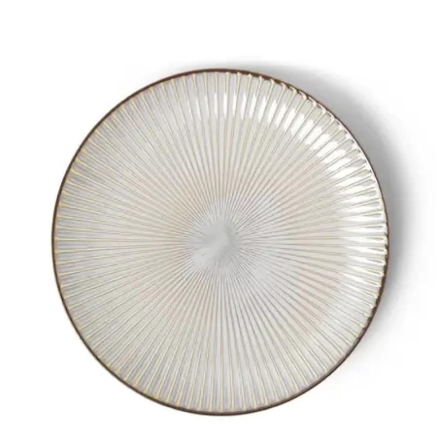 Miya Company Ivory 8.75-Inch Decorative Plate - Elegant Dinnerware for Home & Dining