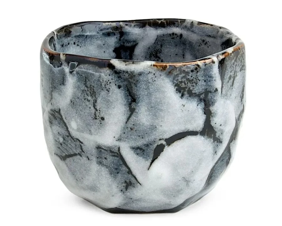 Miya Company Boulder Teacup - Premium Black Ceramic Tea Cup for Modern Tea Lovers