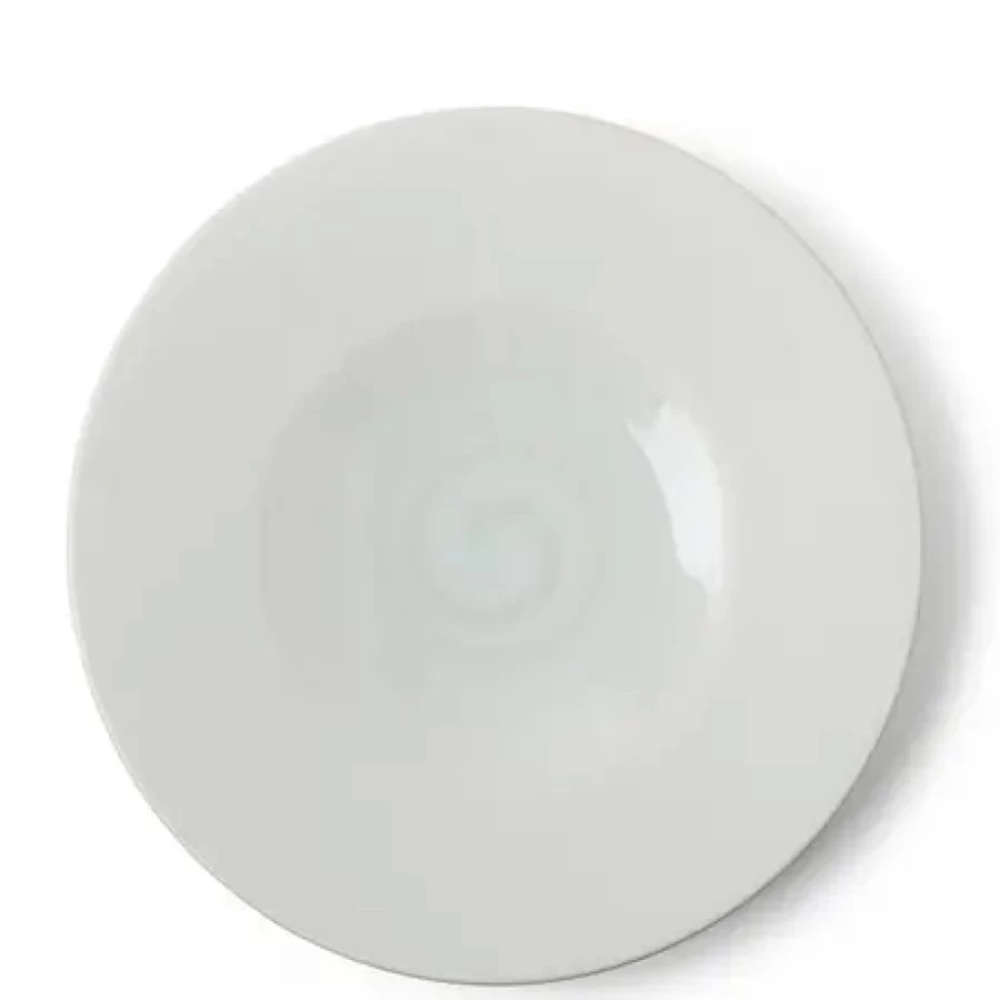 Miya Company 12 Inch White Ceramic Dinner Plate - Sky Collection