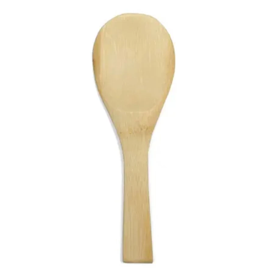 Miya Company 7 Inch Bamboo Shamoji Rice Paddle - Natural Wooden Spoon for Sushi & Cooking