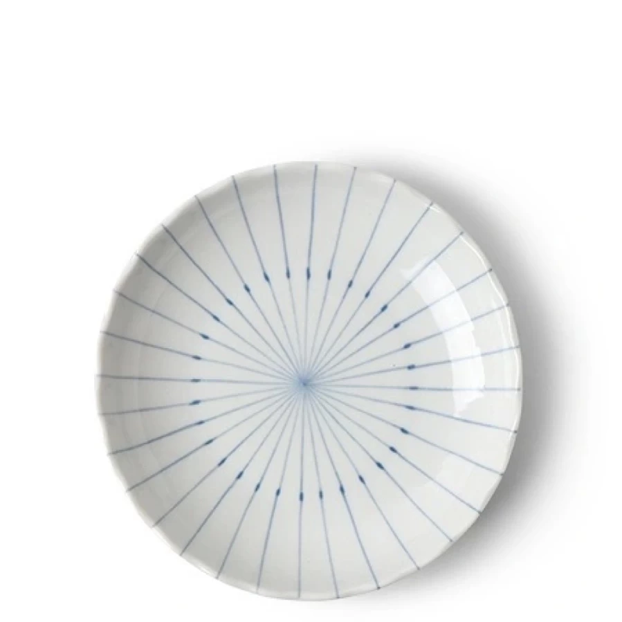 Miya Company Kasa Lines 6.5 Inch Decorative Plate – Elegant Ceramic Dinnerware for Home Decor
