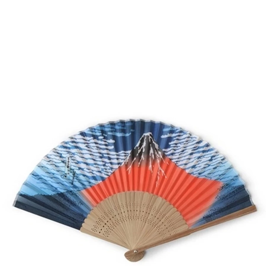 Miya Company Japanese Folding Fan with Mt Fuji Design - Handheld Portable Decorative Fan for Adults