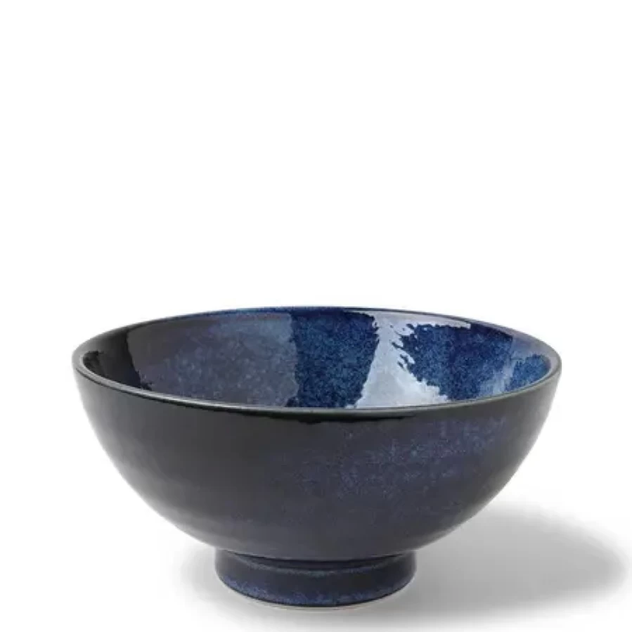 Miya Company Namako Blue Ceramic Bowl 7.75 Inch (7-3/4") - Handcrafted Japanese Style Dining & Serving Dish