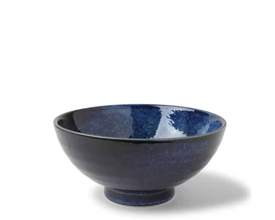 Miya Company Namako Blue Ceramic Bowl 7.75 Inch (7-3/4") - Handcrafted Japanese Style Dining & Serving Dish