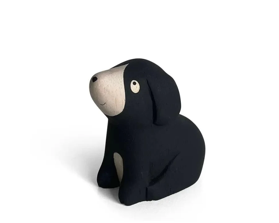 Miya Company T-Lab Beagle Wooden Animal Toy - Handcrafted Dog Figurine for Kids & Collectors