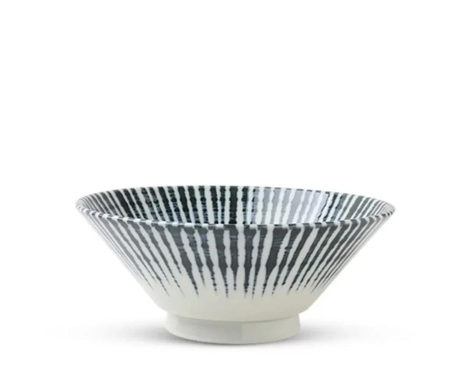 Miya Company Tokusa Blue 8.25 Inch Ceramic Ramen Noodle Bowl