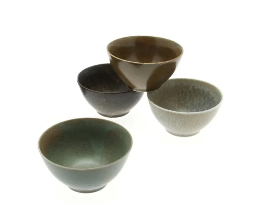 Miya Company 4-5/8" Matte Bowl Set - Pacific Forest Design, Durable Dinnerware for Everyday Use