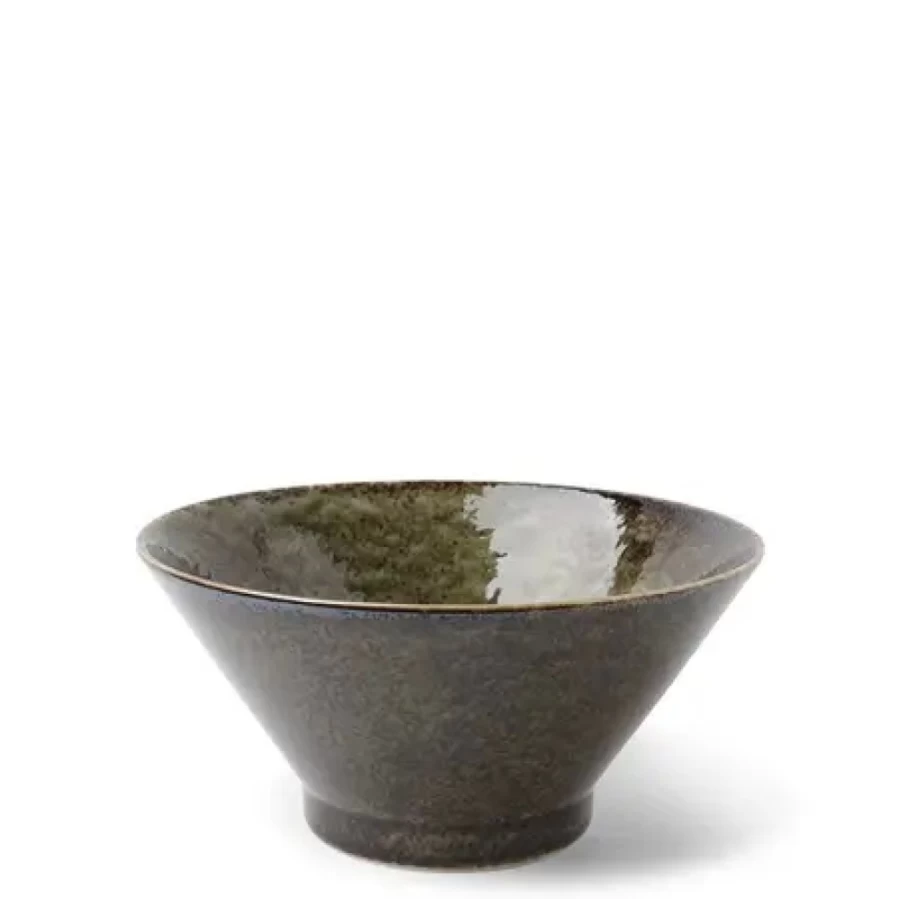 Miya Company 6-1/4" Moss Green Ramen Bowl – Durable Ceramic Noodle Soup Dish