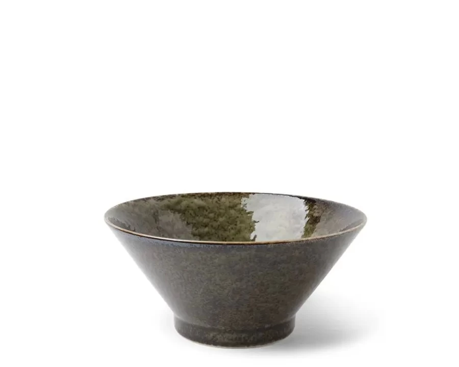 Miya Company 6-1/4" Moss Green Ramen Bowl – Durable Ceramic Noodle Soup Dish