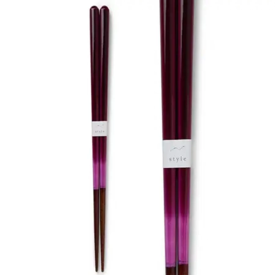 Miya Company Ombre Purple Chopsticks - Elegant Handcrafted Asian Utensils for Dining & Gifting