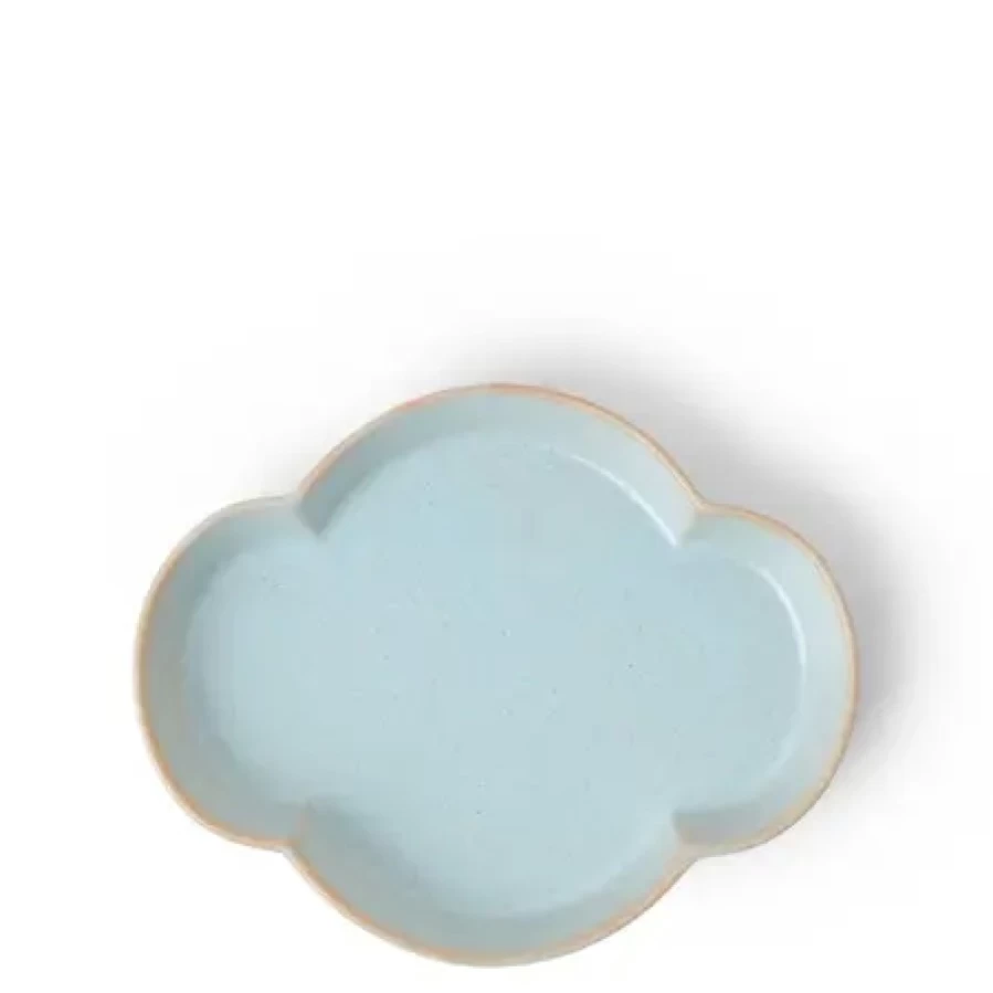 Miya Company 5" X 4" Cloud Blue Ceramic Sauce Dish for Dipping & Serving