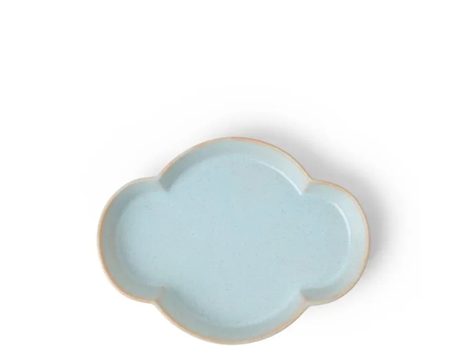 Miya Company 5" X 4" Cloud Blue Ceramic Sauce Dish for Dipping & Serving