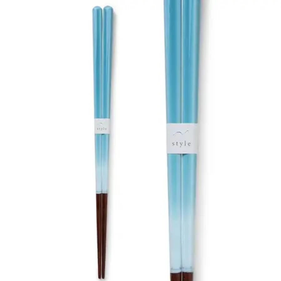Miya Company Ombre Light Blue Chopsticks - Elegant Handcrafted Asian Dining Utensils