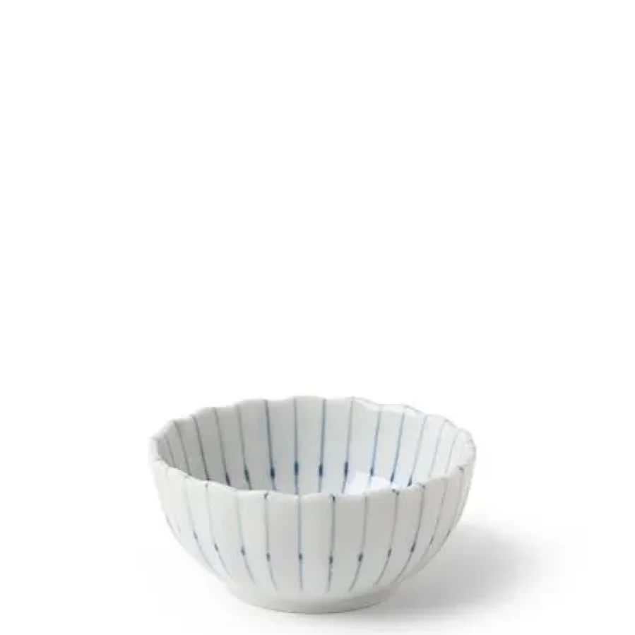 Miya Company 3.5" Ceramic Sauce Bowl Set - Kasa Lines Design for Dipping & Serving - Durable & Stylish Kitchenware