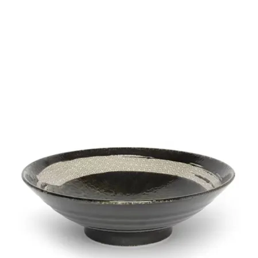 Miya Company Enso Dark Green Ceramic Serving Bowl – Eco-Friendly Handcrafted Dining Tableware