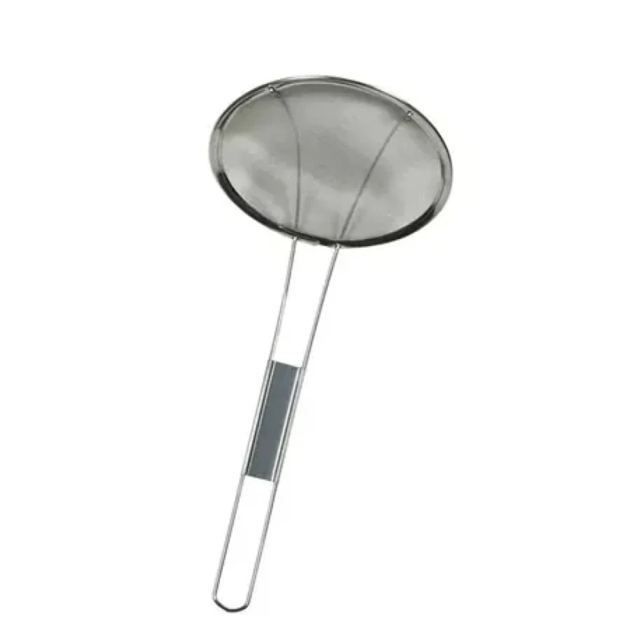 "MIYA COMPANY 4.5 Inch Fine Mesh Skimmer - Stainless Steel Kitchen Strainer for Cooking & Frying"