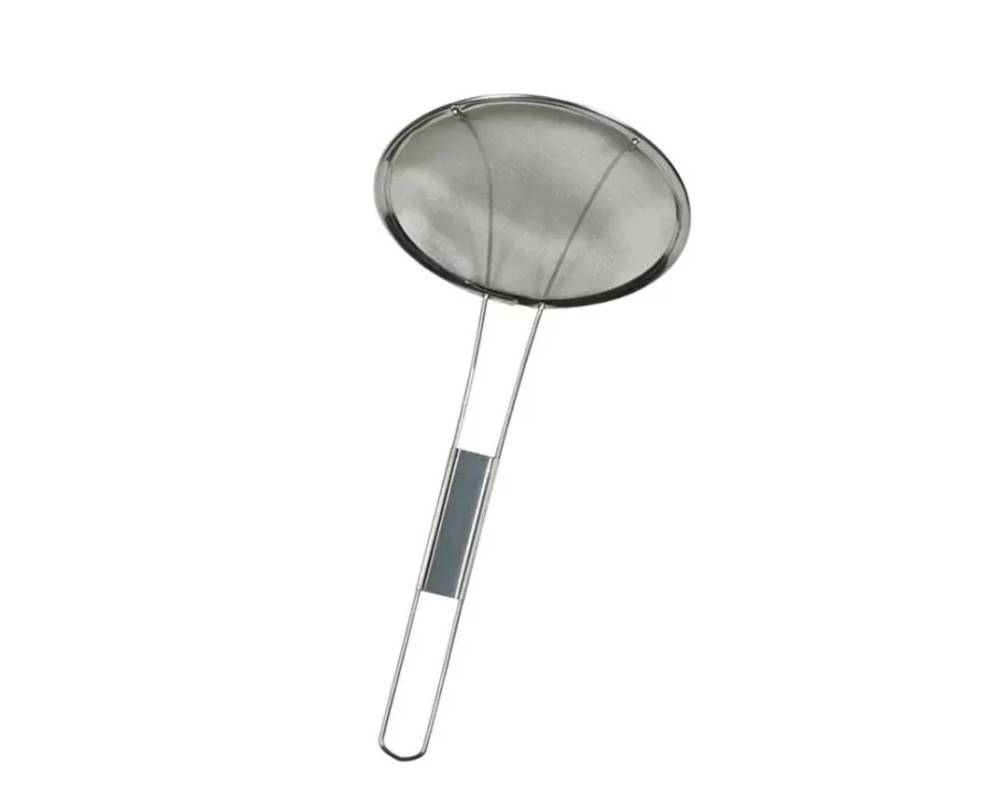 "MIYA COMPANY 4.5 Inch Fine Mesh Skimmer - Stainless Steel Kitchen Strainer for Cooking & Frying"