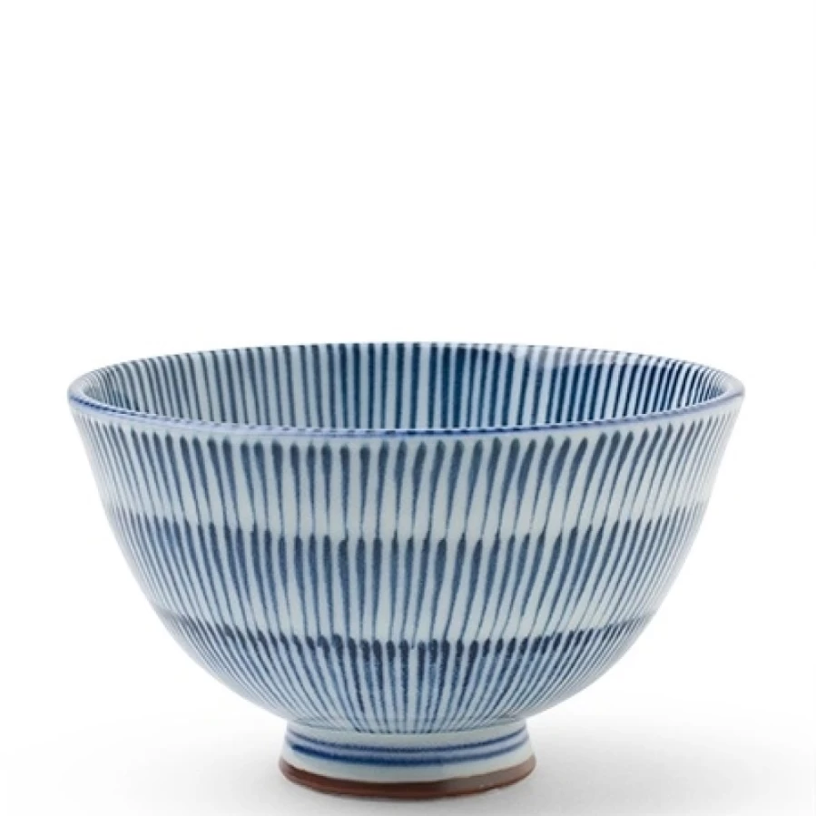 Miya Company 4.25 Inch Traditional Japanese Hoso Tokusa Rice Bowl for Dining