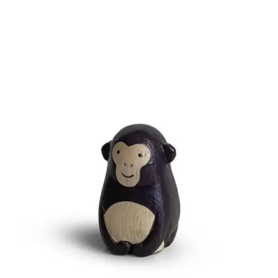 Miya Company Wooden Monkey Zodiac Animal Figurine - Handcrafted T-Lab Collectible for Home Decor