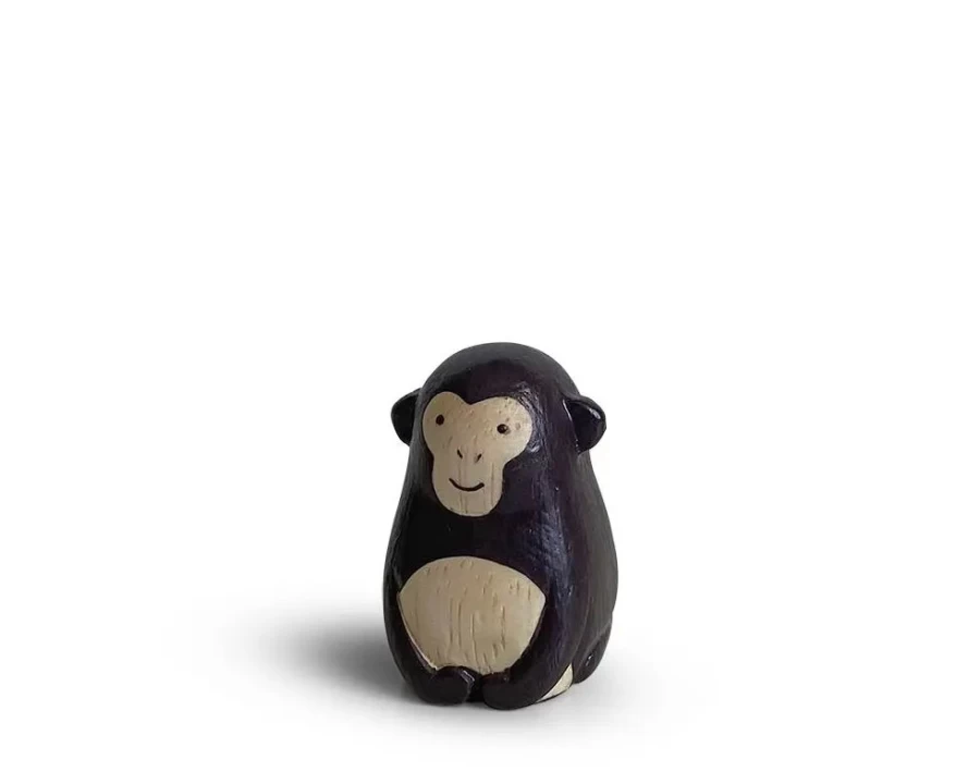 Miya Company Wooden Monkey Zodiac Animal Figurine - Handcrafted T-Lab Collectible for Home Decor
