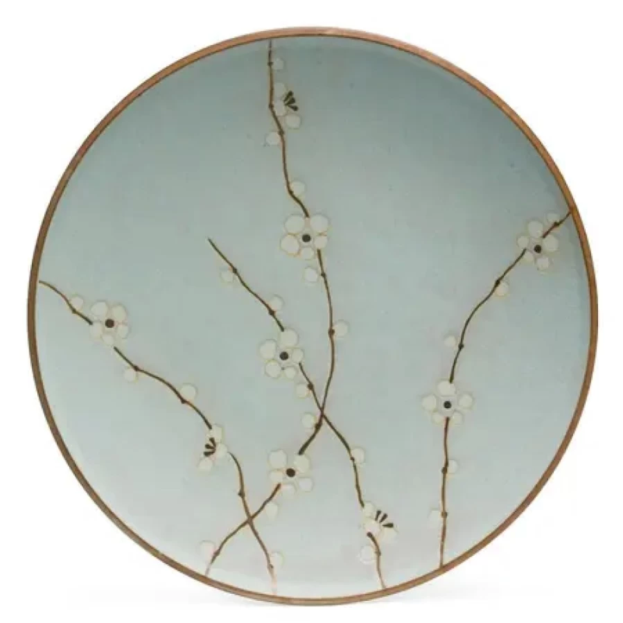 Miya Company 10 Inch Spring Blossoms Decorative Dinner Plate for Dining and Collecting