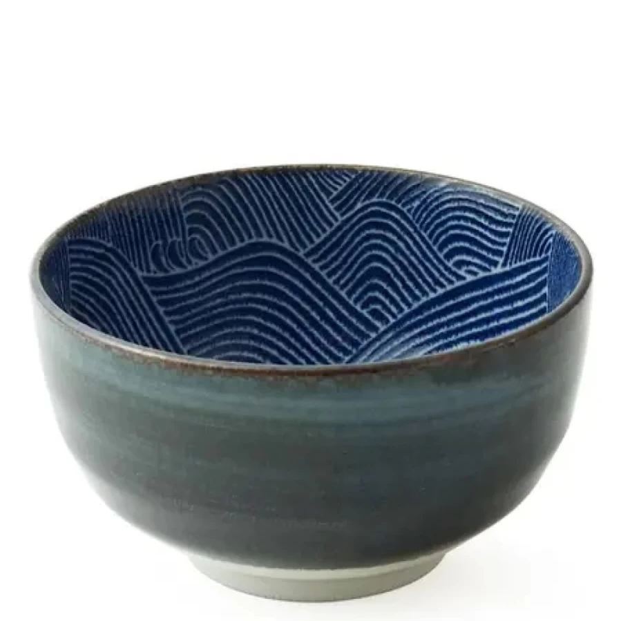 Miya Company Aranami 5-Inch Ceramic Bowl – Handcrafted Japanese-Style Dining & Serving Dish