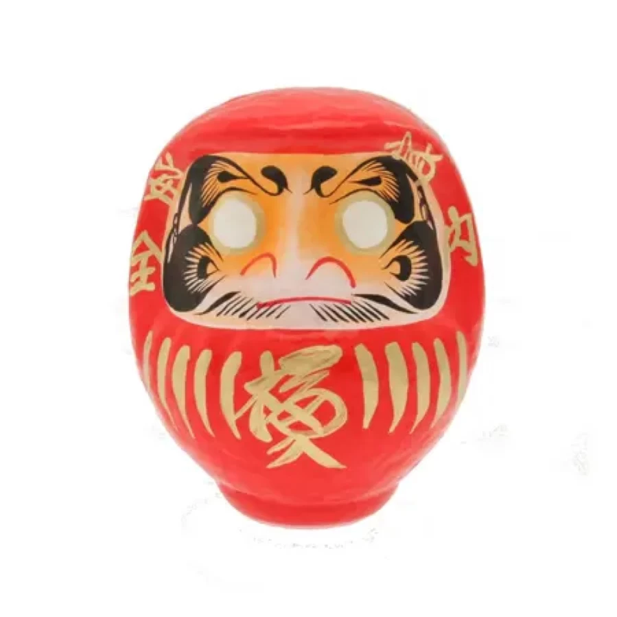 Miya Company Daruma Doll 5.75" Red Good Luck Charm for Fortune & Success