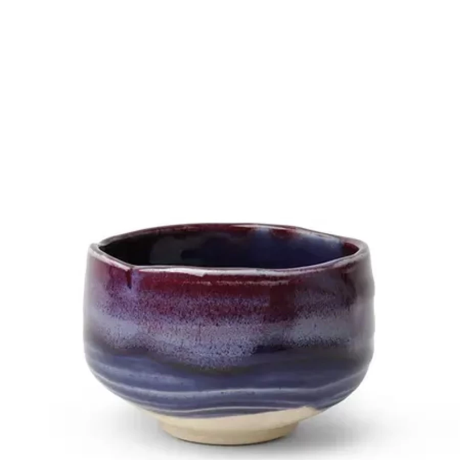 "Miya Company Premium Matcha Bowl in Twilight Blue – Authentic Japanese Ceramic Tea Set for Traditional Tea Ceremony"