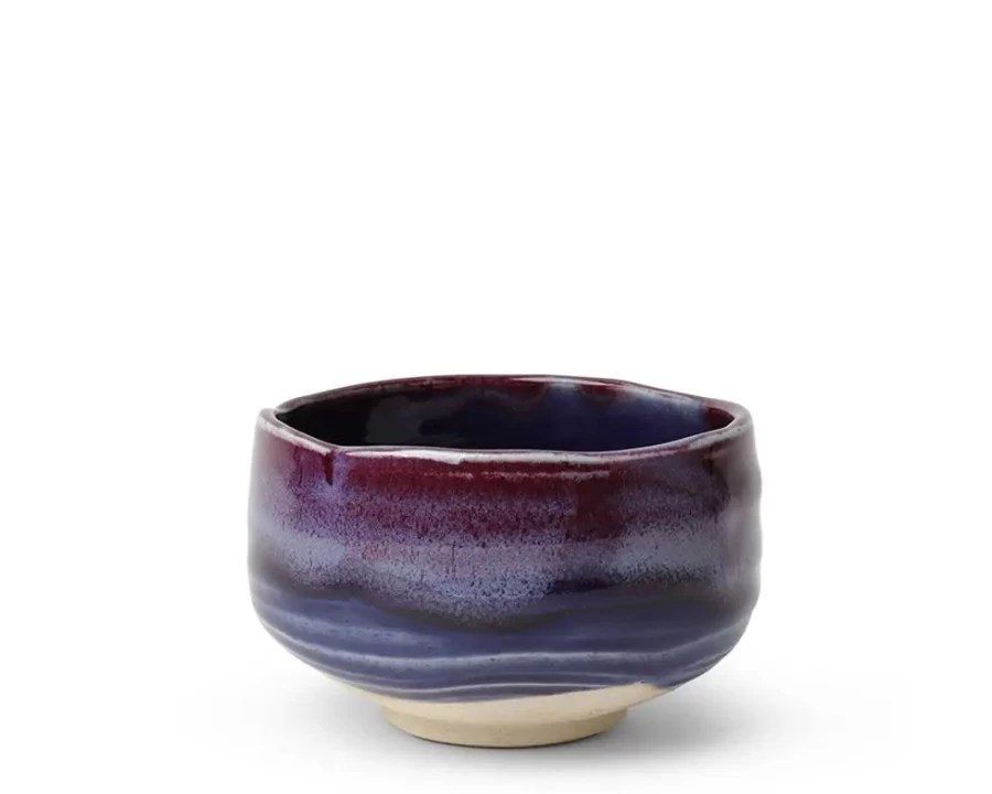 "Miya Company Premium Matcha Bowl in Twilight Blue – Authentic Japanese Ceramic Tea Set for Traditional Tea Ceremony"