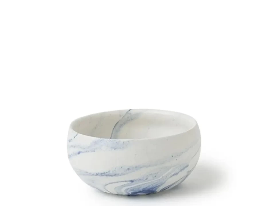 Miya Company Marble Design 3.25 Inch Decorative Bowl – Elegant Stone Finish Serving Dish