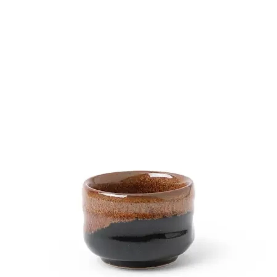 "Miya Company Tenmoku Sake Cup - 2.5 Oz Traditional Japanese Ceramic Drinking Vessel"