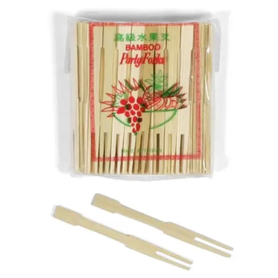 Eco-Friendly Bamboo Fruit Forks | Biodegradable Cutlery Set by Miya Company | Sustainable Party Utensils