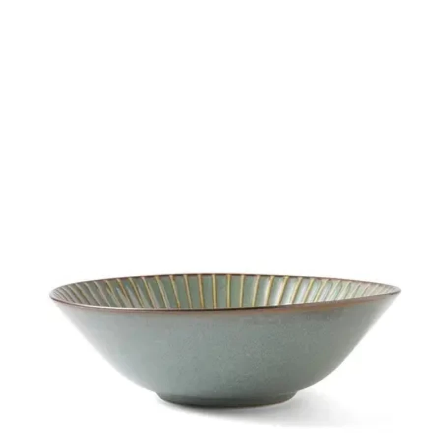 Miya Company 6.75 Inch Green Ceramic Bowl - Aiya Collection