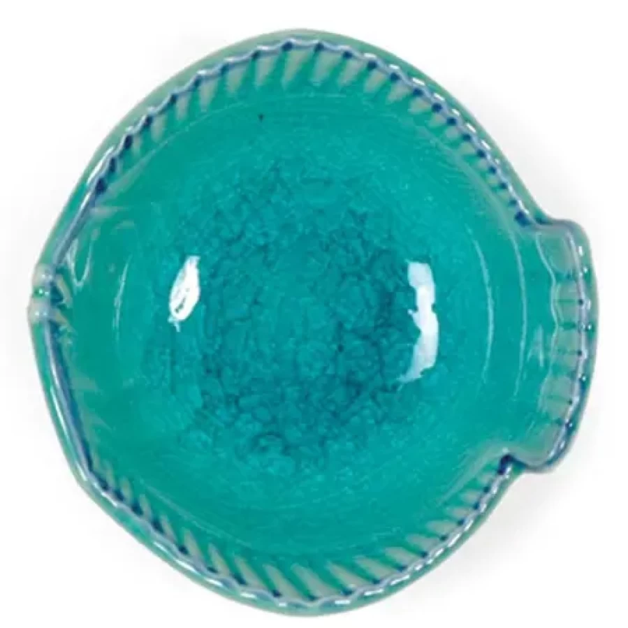 "Miya Company Turquoise Blue Fish Decorative Bowl – 3.5 Inch Ceramic Home Decor"