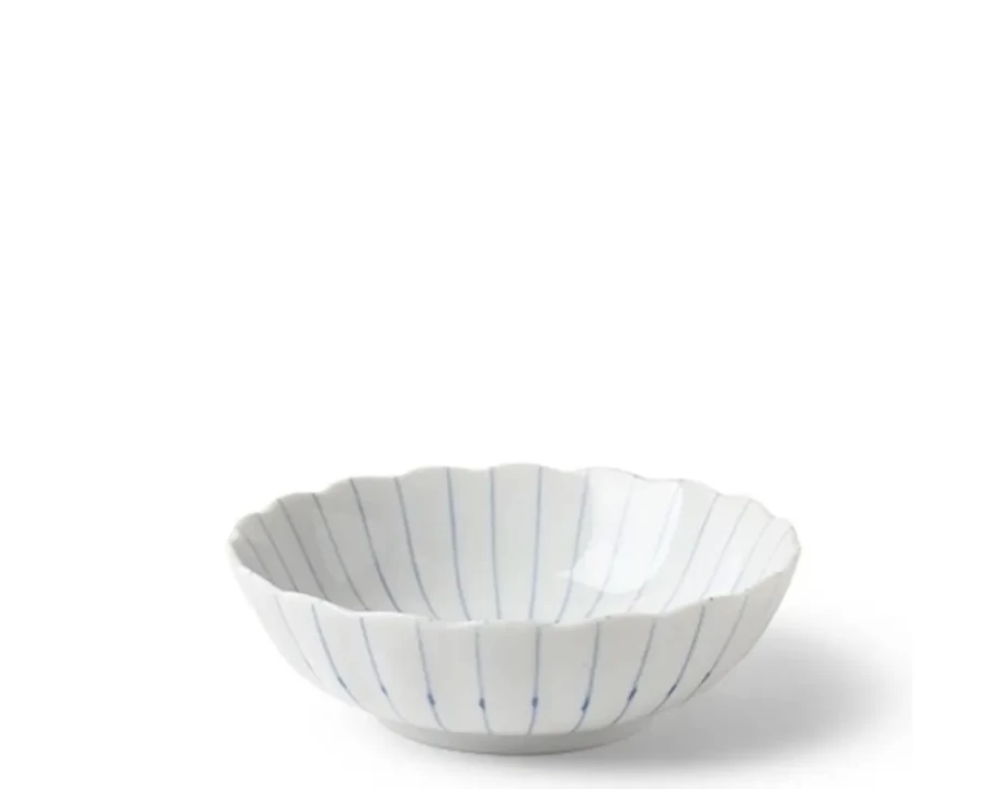 Miya Company Kasa Lines 6.25 Inch Decorative Bowl – Handcrafted Ceramic Serving Dish for Home Dining & Decor