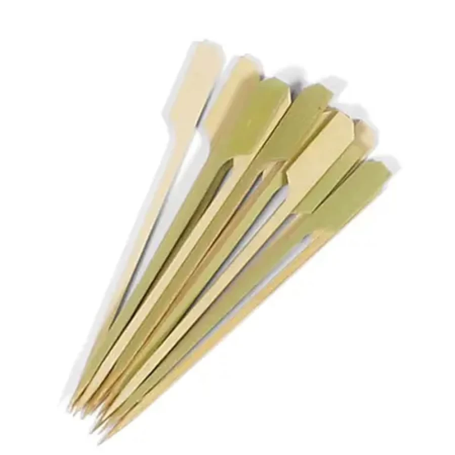 Miya Company Bamboo Skewers for Cooking and Grilling - Eco-Friendly Paddle Skewers