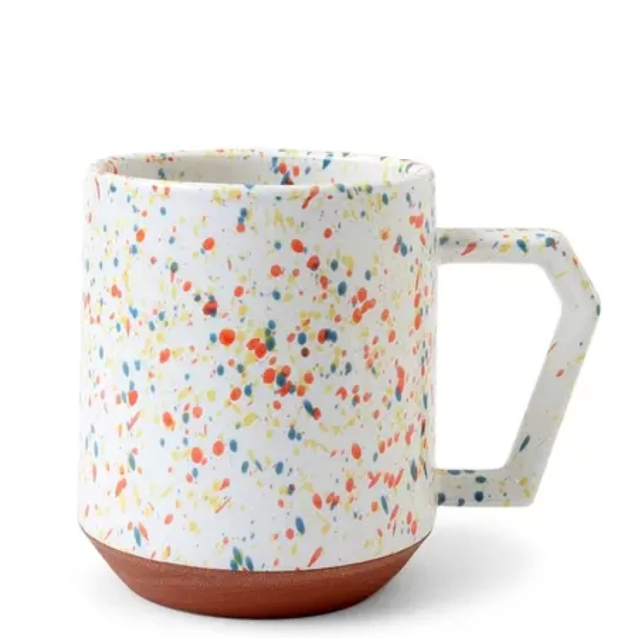 "12 Oz Confetti Design Ceramic Mug - Fun Chips Pattern by Miya Company"
