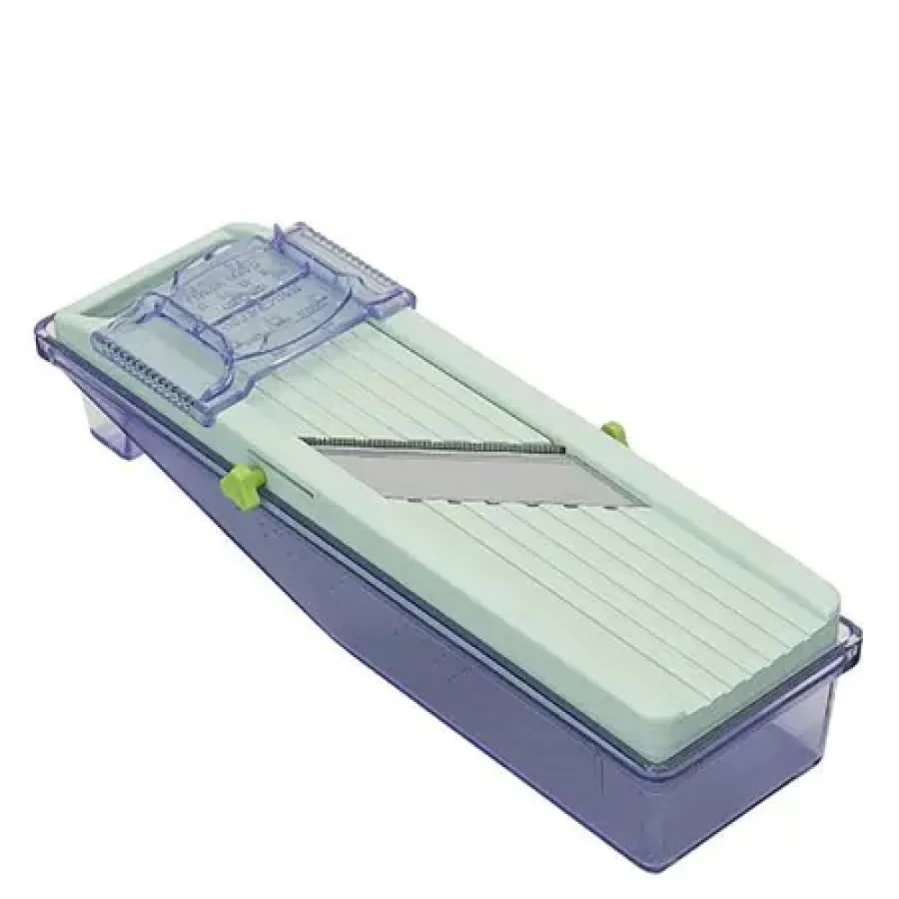 Miya Mandoline Slicer with Catch Tray - Professional Vegetable Cutter for Kitchen, Stainless Steel Blade, Adjustable Thickness, Easy to Clean, BPA-Free - by Miya Company