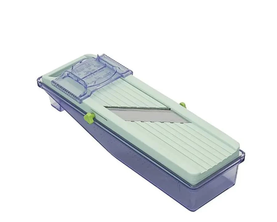 Miya Mandoline Slicer with Catch Tray - Professional Vegetable Cutter for Kitchen, Stainless Steel Blade, Adjustable Thickness, Easy to Clean, BPA-Free - by Miya Company