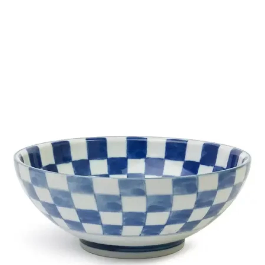 Miya Company Koushi Blue Ceramic Bowl - 8.25 Inch Handcrafted Dining & Serving Dish