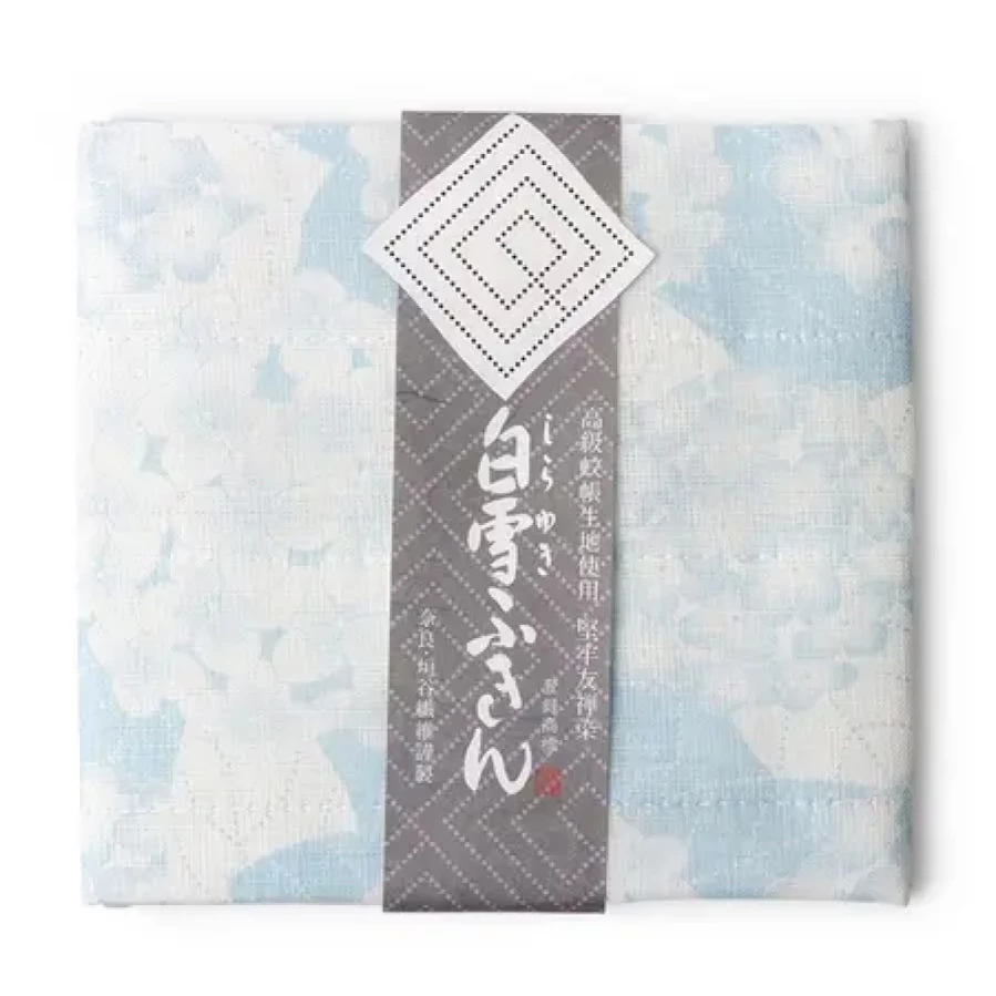 Miya Company Blue Hydrangea Pattern Towel - Soft Bath Towel for Spa and Home