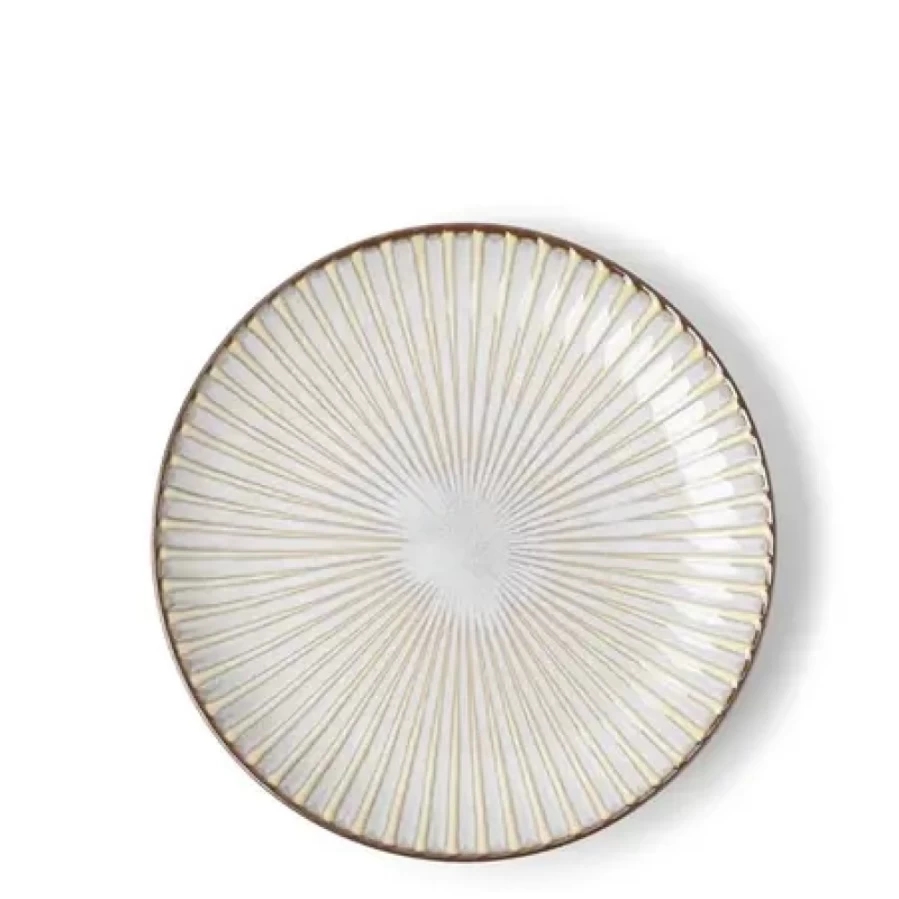 Miya Company Ivory 6.5-Inch Decorative Plate - Elegant Tableware for Home Decor