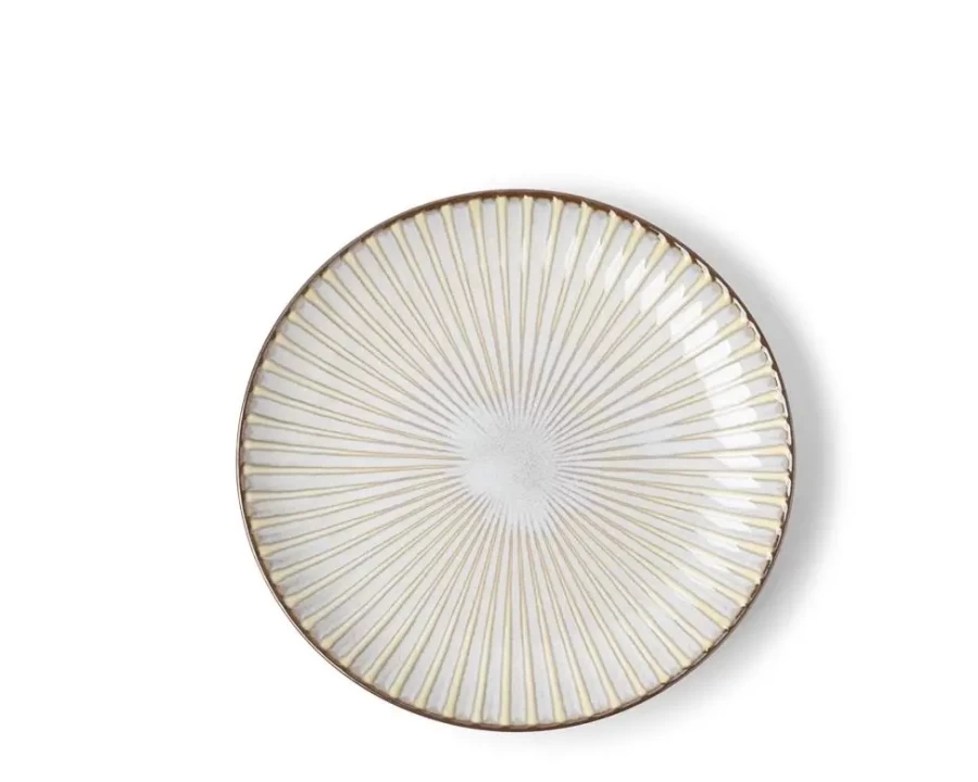 Miya Company Ivory 6.5-Inch Decorative Plate - Elegant Tableware for Home Decor