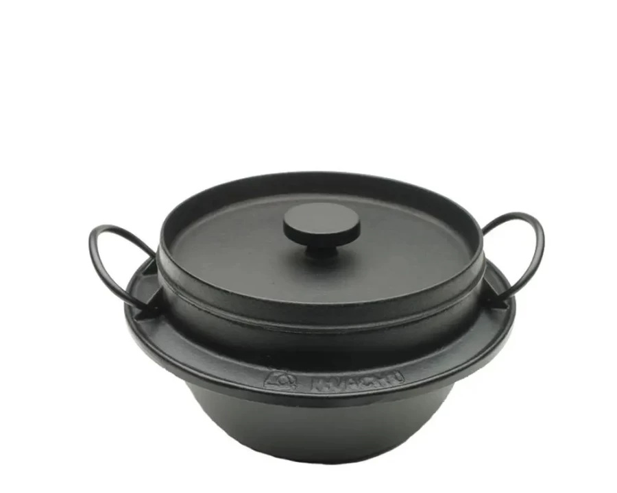 Miya Company Cast Iron Rice Cooker – 3-Cup Traditional Japanese Donabe Pot for Stovetop & Oven Use